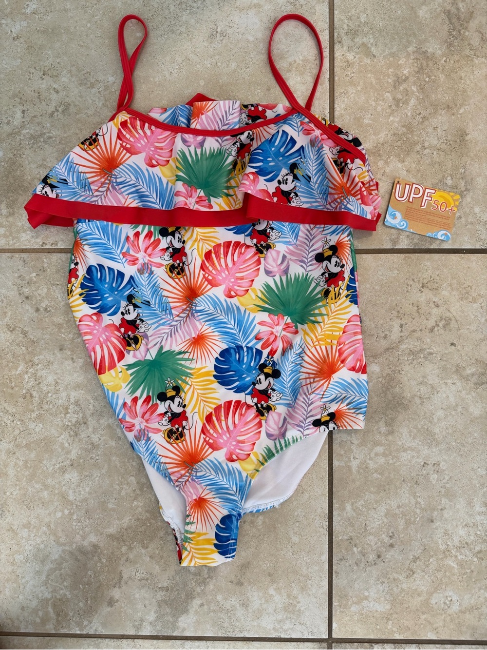 NWT Disney Minnie Mouse Tropical One-Piece Swimsuit – Women’s XL